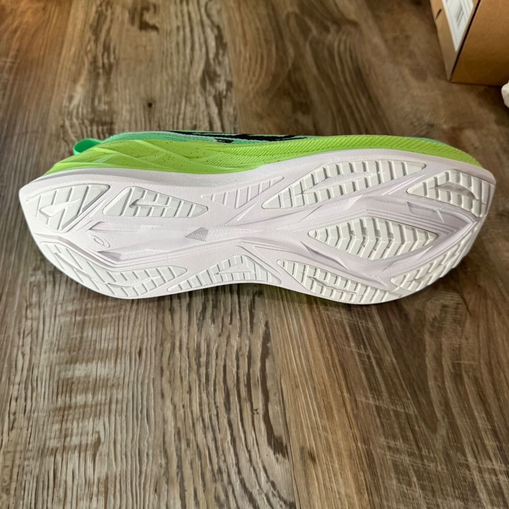 Asics Running Shoes Mens 10 Green Superblast 2 Vital Green Black 1013A185-300 - Picture 5 of 6